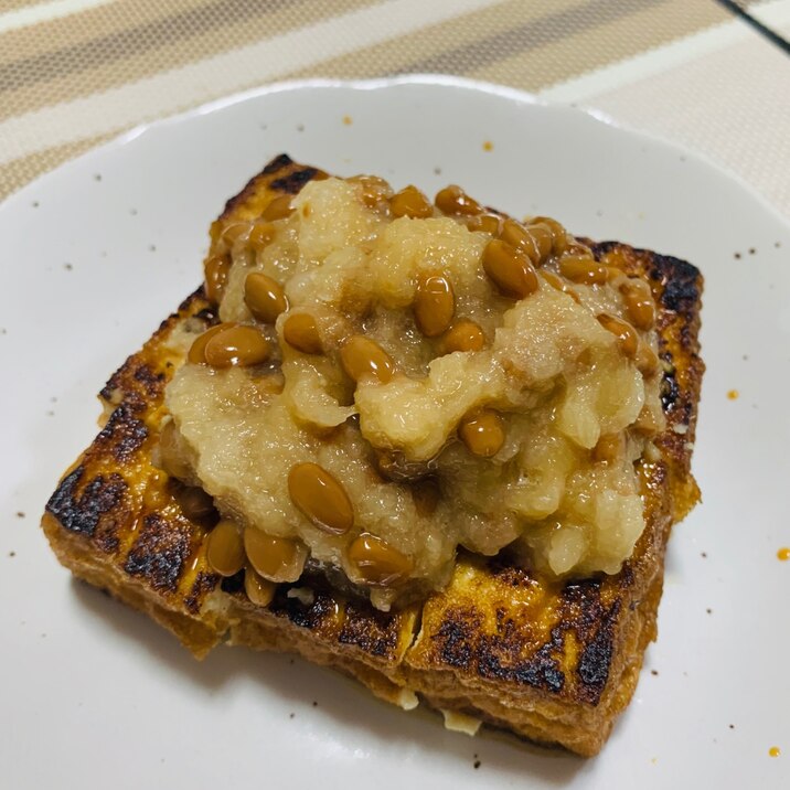 焼き厚揚げ おろし納豆のせ レシピ 作り方 By よっしぃ 楽天レシピ 焼き厚揚げ おろし納豆のせ レシピ 作り方 By よっしぃ 楽天レシピ